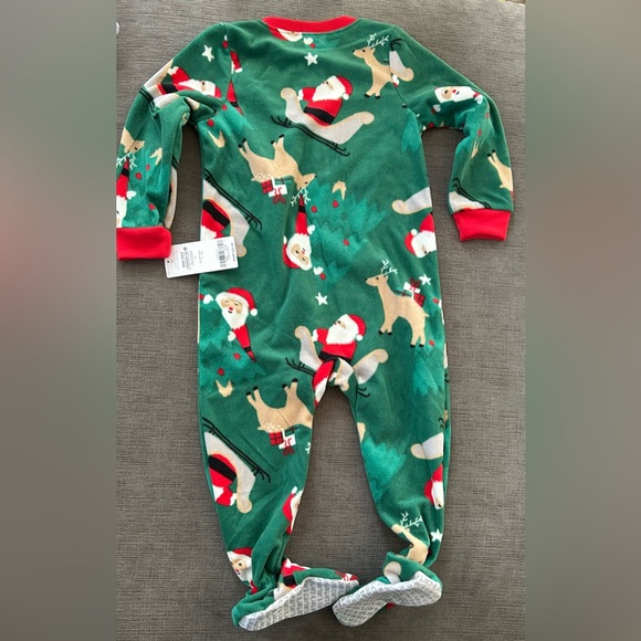 Carter‘s Toddler Footies PJ Christmas Santa Reindeer - Picture 3 of 6